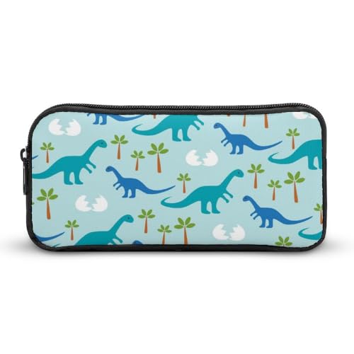 JiuPopular Federmäppchen, niedliche Anime-Dinosaurier-Schreibwaren-Tasche als Federmäppchen für Büro und Schule, Business-Reisetasche oder kleine Werkzeugbox, Make-up-Tasche für Mädchen von JiuPopular