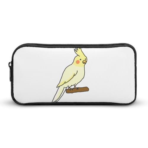 JiuPopular Federmäppchen, niedliche Nymphensittich-Schreibwaren-Tasche als Federmäppchen für Büro und Schule, Business-Reisetasche oder kleine Werkzeugbox, Make-up-Tasche für Mädchen von JiuPopular