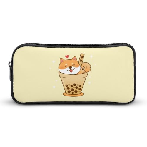 JiuPopular Federmäppchen, niedliche Shiba InuStationery Tasche verwendet als Federmäppchen für Büro und Schule, Business-Reisetasche oder kleine Werkzeugbox, Mädchen Make-up-Tasche von JiuPopular