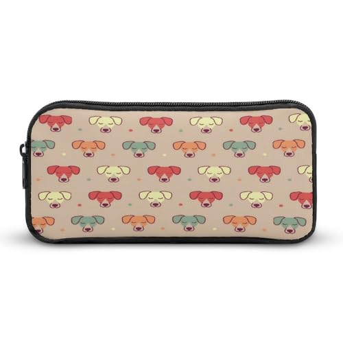 JiuPopular Federmäppchen, niedlicher Jack Russell TerrierSchreibwaren-Tasche als Federmäppchen für Büro und Schule, Geschäftsreisetasche oder kleine Werkzeugbox, Make-up-Tasche für Mädchen von JiuPopular