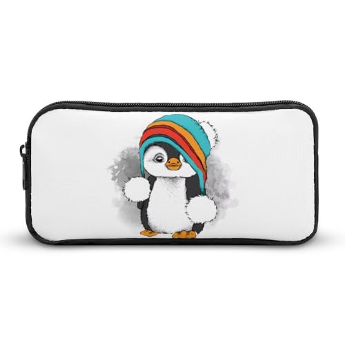 JiuPopular Federmäppchen, niedlicher Pinguin-Schreibwarenbeutel als Federmäppchen für Büro und Schule, Business-Reisetasche oder kleine Werkzeugbox, Make-up-Tasche für Mädchen von JiuPopular