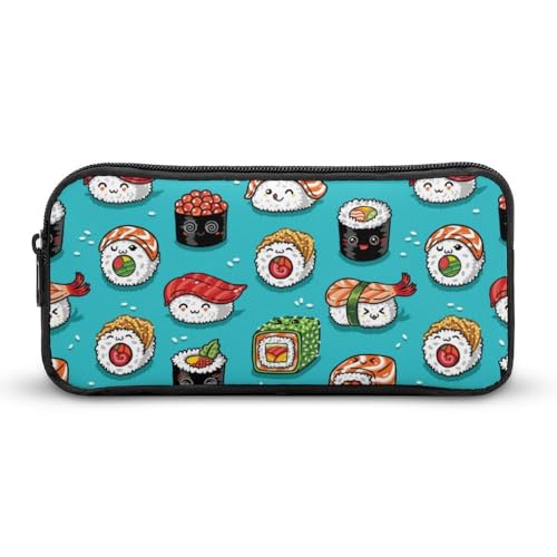 JiuPopular Federmäppchen, niedlicher Sushi-Stil, Schreibwaren-Tasche als Federmäppchen für Büro und Schule, Business-Reisetasche oder kleine Werkzeugbox, Make-up-Tasche für Mädchen von JiuPopular