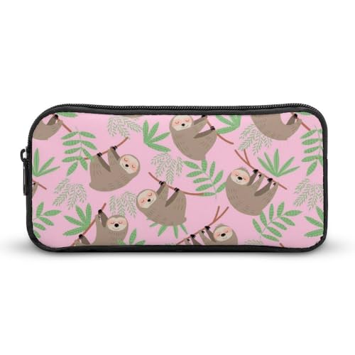 JiuPopular Federmäppchen, niedliches Faultier-Schreibwaren-Tasche, verwendet als Federmäppchen für Büro und Schule, Business-Reisetasche oder kleine Werkzeugbox, Make-up-Tasche für Mädchen von JiuPopular