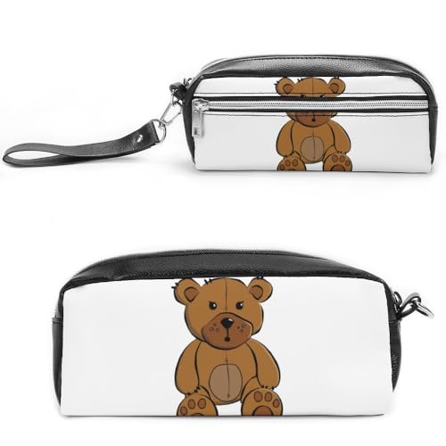 JiuPopular Federmäppchen aus Leder, Venedig, Italien, Schreibwaren-Tasche als Federmäppchen für Büro und Schule, Geschäftsreisetasche oder kleine Werkzeugbox, Make-up-Tasche, Style-3, 20*10*5.5cm von JiuPopular