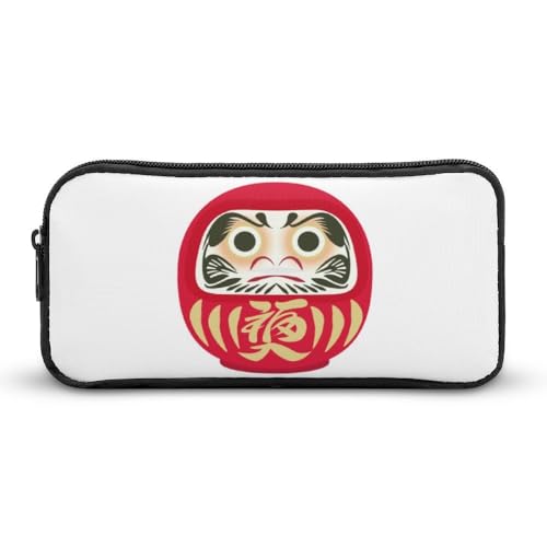 JiuPopular Fortune DarumaStationery Federmäppchen für Büro und Schule, Business-Reisetasche oder kleine Werkzeugbox, Make-up-Tasche für Mädchen von JiuPopular