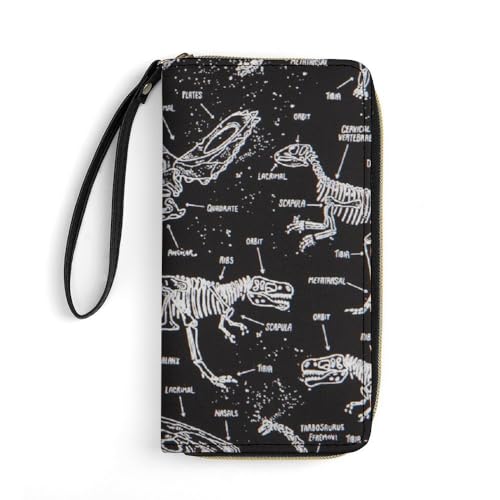 JiuPopular Geldbörse aus Leder, Jurassic Dinosaurier, mit Seil, kleine Größe und großes Fassungsvermögen, leicht zu tragen von JiuPopular