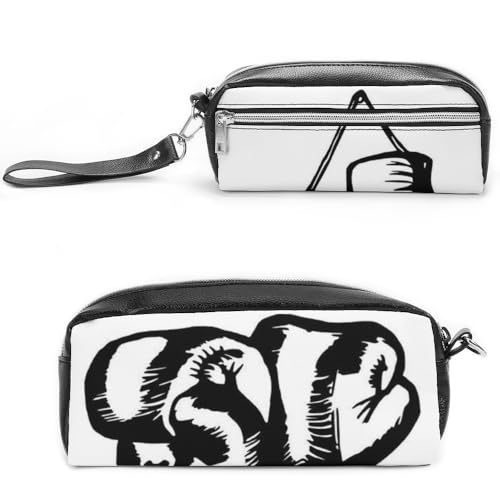 JiuPopular Leder-Federmäppchen, Boxing-Schreibwaren-Tasche als Federmäppchen für Büro und Schule, Business-Reisetasche oder kleine Werkzeugbox, Make-up-Tasche JiuPopular Leder-Federmäppchen, Boxing-Schreibwaren-Tasche als Federmäppchen für Büro und Schule, Business-Reisetasche oder kleine Werkzeugbox, Make-up-Tasche von JiuPopular