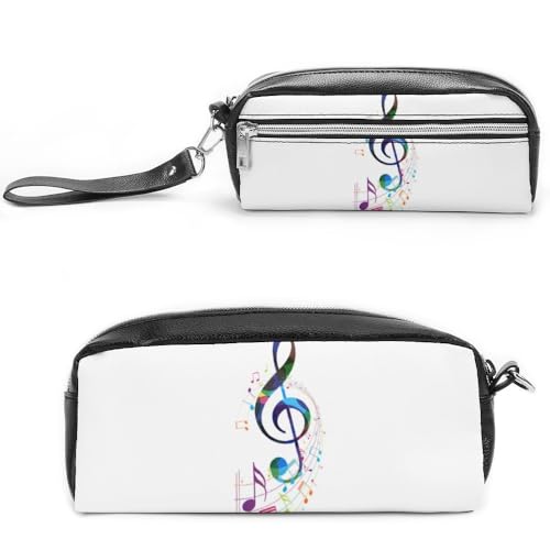 JiuPopular Leder-Federmäppchen, Büffelkariert, Wald, Weihnachten, Schreibwaren-Tasche als Federmäppchen für Büro und Schule, Geschäftsreise oder kleine Werkzeugbox, Make-up-Tasche, Stil-2, 20*10*5.5cm von JiuPopular