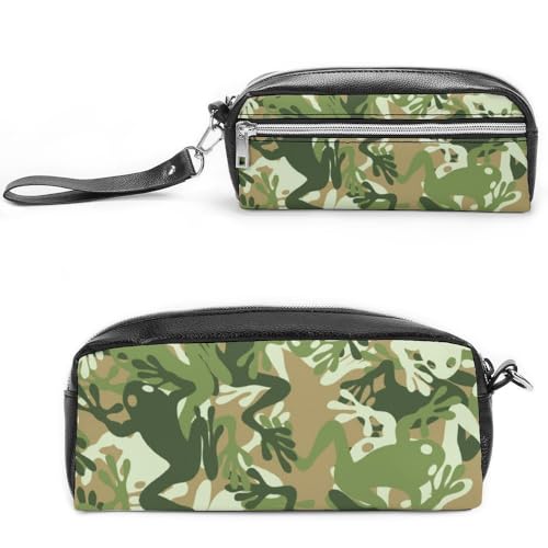 JiuPopular Leder-Federmäppchen, Eierschalen-Küken, Schreibwaren-Tasche als Federmäppchen für Büro und Schule, Business-Reisetasche oder kleine Werkzeugbox, Make-up-Tasche, Stil 1, 20*10*5.5cm von JiuPopular