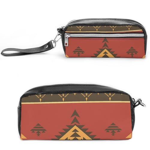 JiuPopular Leder-Federmäppchen, IndianerSchreibwaren-Tasche als Federmäppchen für Büro und Schule, Geschäftsreisetasche oder kleine Werkzeugbox, Make-up-Tasche JiuPopular Leder-Federmäppchen, IndianerSchreibwaren-Tasche als Federmäppchen für Büro und Schule, Geschäftsreisetasche oder kleine Werkzeugbox, Make-up-Tasche von JiuPopular