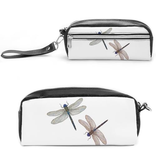 JiuPopular Leder-Federmäppchen, niedliche Anime-Dinosaurier-Schreibwaren-Tasche als Federmäppchen für Büro und Schule, Business-Reisetasche oder kleine Werkzeugbox, Make-up-Tasche, Style-3, 20*10 von JiuPopular