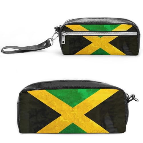 JiuPopular Leder-Federmäppchen, niedlicher Yorkshire TerrierSchreibwarenbeutel als Federmäppchen für Büro und Schule, Geschäftsreise oder kleine Werkzeugbox, Make-up-Tasche, Stil-2, 20*10*5.5cm von JiuPopular