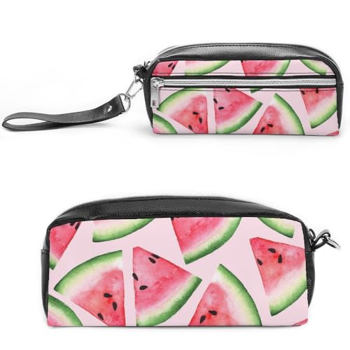 JiuPopular Leder-Federmäppchen, schöne Cartoon-Katzen-Schreibwaren-Tasche als Federmäppchen für Büro und Schule, Business-Reisetasche oder kleine Werkzeugbox, Make-up-Tasche, Stil 1, 20*10*5.5cm von JiuPopular