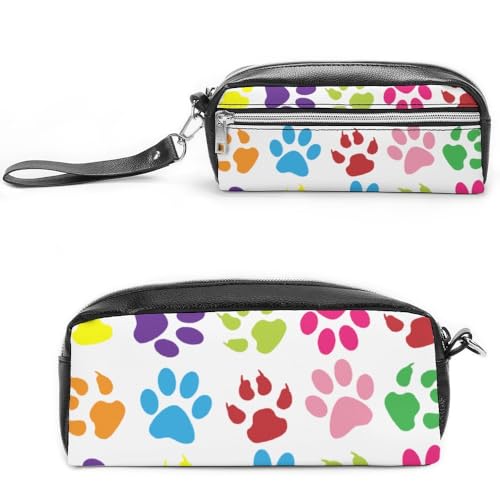 JiuPopular Leder-Federmäppchen, vulkanische Lava-Crack-Schreibwaren-Tasche als Federmäppchen für Büro und Schule, Geschäftsreisetasche oder kleine Werkzeugbox, Make-up-Tasche, Stil-2, 20*10*5.5cm von JiuPopular