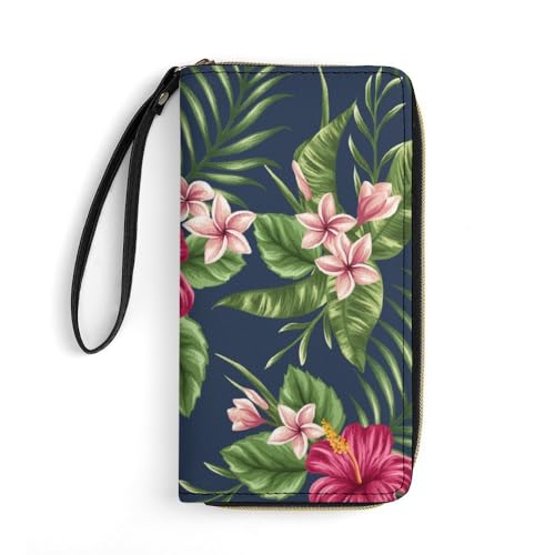 JiuPopular Ledergeldbörse, Blume, mit Seil, kleine Größe und großes Fassungsvermögen, leicht zu tragen von JiuPopular