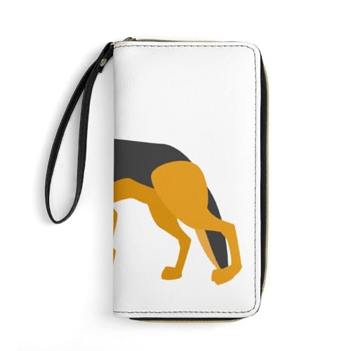 JiuPopular Ledergeldbörse, Deutscher Schäferhund, mit Seil, kleine Größe und großes Fassungsvermögen, leicht zu tragen von JiuPopular