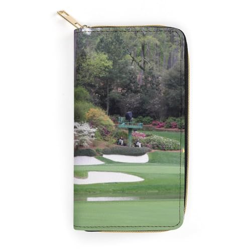 JiuPopular Ledergeldbörse, Golfplatz, kleine Größe und großes Fassungsvermögen, leicht zu tragen, Stil:, 19.7x10.5cm, Modern von JiuPopular