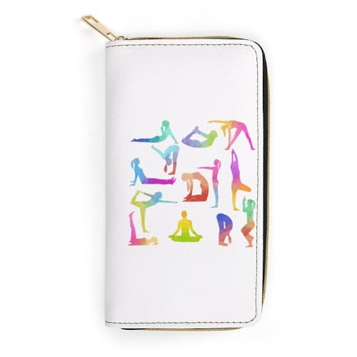 JiuPopular Ledergeldbörse, Gymnastik Schaf, kleine Größe und großes Fassungsvermögen, leicht zu tragen, Stil:, 19.7x10.5cm, Modern von JiuPopular