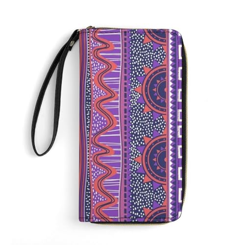 JiuPopular Ledergeldbörse, Indianer, mit Seil, kleine Größe und großes Fassungsvermögen, leicht zu tragen von JiuPopular