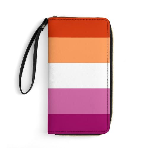 JiuPopular Ledergeldbörse, Lesbian Pride Flagge, mit Seil, kleine Größe und großes Fassungsvermögen, leicht zu tragen JiuPopular Ledergeldbörse, Lesbian Pride Flagge, mit Seil, kleine Größe und großes Fassungsvermögen, leicht zu tragen von JiuPopular