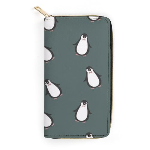 JiuPopular Ledergeldbörse, Pinguin-Muster, kleine Größe und großes Fassungsvermögen, leicht zu tragen, Stil:, 19.7x10.5cm, Modern JiuPopular Ledergeldbörse, Pinguin-Muster, kleine Größe und großes Fassungsvermögen, leicht zu tragen, Stil:, 19.7x10.5cm, Modern von JiuPopular