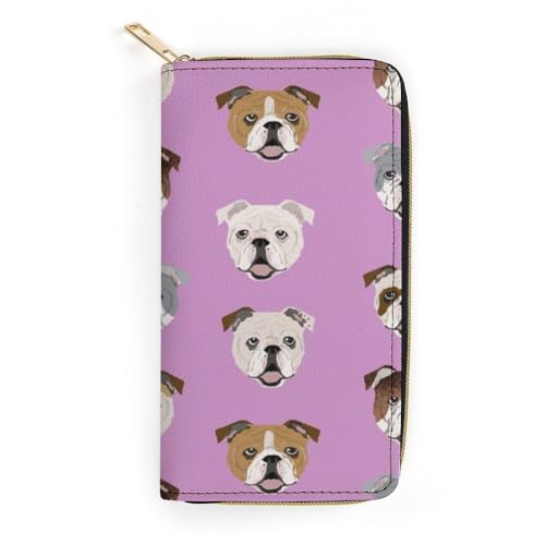 JiuPopular Ledergeldbörse, lustige englische Bulldogge, kleine Größe und großes Fassungsvermögen, leicht zu tragen, Stil:, 19.7x10.5cm, Modern JiuPopular Ledergeldbörse, lustige englische Bulldogge, kleine Größe und großes Fassungsvermögen, leicht zu tragen, Stil:, 19.7x10.5cm, Modern von JiuPopular