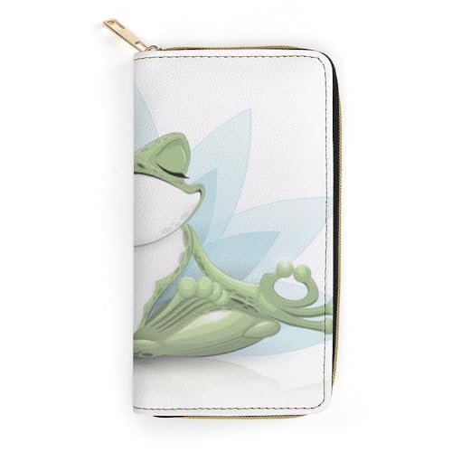 JiuPopular Ledergeldbörse, lustiger Yoga-Frosch, kleine Größe und großes Fassungsvermögen, leicht zu tragen, Stil:, 19.7x10.5cm, Modern JiuPopular Ledergeldbörse, lustiger Yoga-Frosch, kleine Größe und großes Fassungsvermögen, leicht zu tragen, Stil:, 19.7x10.5cm, Modern von JiuPopular
