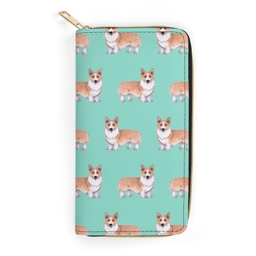 JiuPopular Ledergeldbörse, niedlicher Corgi Haustier- und Milchtee, kleine Größe und großes Fassungsvermögen, leicht zu tragen, Stil:, 19.7x10.5cm, Modern JiuPopular Ledergeldbörse, niedlicher Corgi Haustier- und Milchtee, kleine Größe und großes Fassungsvermögen, leicht zu tragen, Stil:, 19.7x10.5cm, Modern von JiuPopular