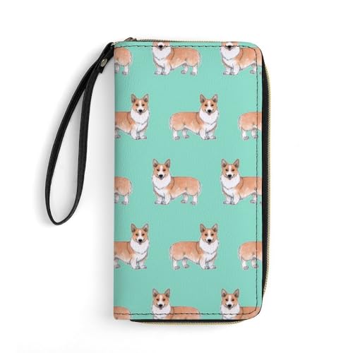 JiuPopular Ledergeldbörse, süßes Corgi Haustier und Milchtee, mit Seil, kleine Größe und großes Fassungsvermögen, leicht zu tragen JiuPopular Ledergeldbörse, süßes Corgi Haustier und Milchtee, mit Seil, kleine Größe und großes Fassungsvermögen, leicht zu tragen von JiuPopular