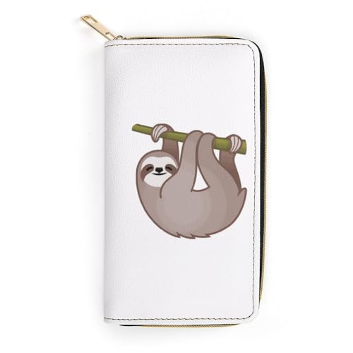 JiuPopular Ledergeldbörse, süßes Faultier-Schaf, kleine Größe und großes Fassungsvermögen, leicht zu tragen, Stil:, 19.7x10.5cm, Modern JiuPopular Ledergeldbörse, süßes Faultier-Schaf, kleine Größe und großes Fassungsvermögen, leicht zu tragen, Stil:, 19.7x10.5cm, Modern von JiuPopular