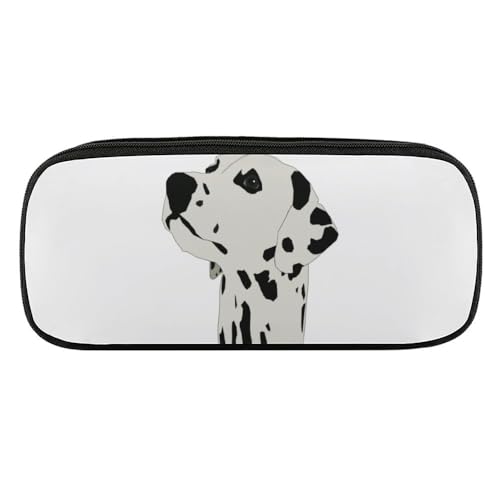 JiuPopular PU-Federmäppchen, Cartoon-Dalmatiner-Schreibwaren-Tasche als Federmäppchen für Büro und Schule, Geschäftsreisetasche oder kleine Werkzeugbox, Make-up-Tasche von JiuPopular