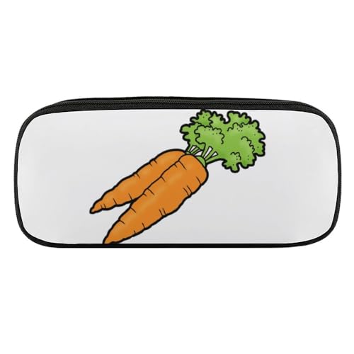 JiuPopular PU-Federmäppchen, KarottenSchreibwaren-Tasche als Federmäppchen für Büro und Schule, Business-Reisetasche oder kleine Werkzeugbox, Make-up-Tasche von JiuPopular