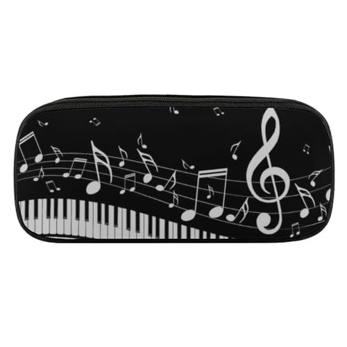 JiuPopular PU-Federmäppchen, Klaviertasten, Schreibwaren-Tasche als Federmäppchen für Büro und Schule, Geschäftsreisetasche oder kleine Werkzeugbox, Make-up-Tasche von JiuPopular