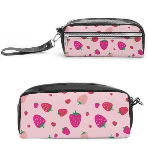 JiuPopular PizzaStationery Federmäppchen aus Leder als Federmäppchen für Büro und Schule, Business-Reisetasche oder kleine Werkzeugbox, Make-up-Tasche, Style-3, 20*10*5.5cm, Federmäppchen von JiuPopular