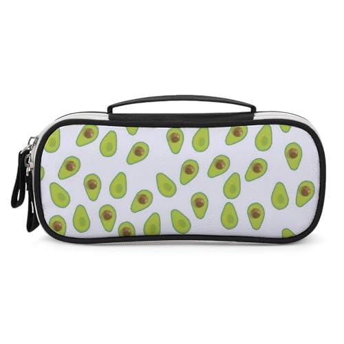 JiuPopular Tragbare Kosmetiktasche/Stifttasche, AvocadoSchreibwaren-Tasche als Federmäppchen für Büro und Schule, Geschäftsreise oder kleine Werkzeugbox, Make-up-Tasche für Mädchen von JiuPopular
