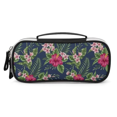 JiuPopular Tragbare Kosmetiktasche/Stifttasche, Blumen-Schreibwaren-Tasche als Federmäppchen für Büro und Schule, Geschäftsreise oder kleine Werkzeugbox, Make-up-Tasche für Mädchen von JiuPopular