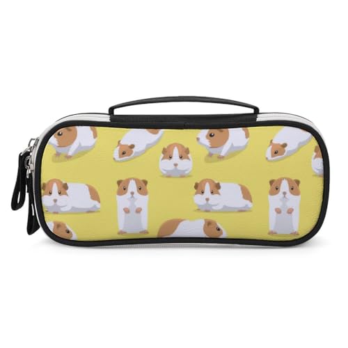 JiuPopular Tragbare Kosmetiktasche/Stifttasche, Cartoon-MeerschweinchenSchreibwaren-Tasche als Federmäppchen für Büro und Schule, Geschäftsreise oder kleine Werkzeugbox, Make-up-Tasche für Mädchen von JiuPopular