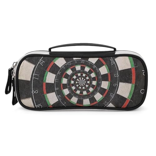JiuPopular Tragbare Kosmetiktasche/Stifttasche, Dart-TargetSchreibwaren-Tasche als Federmäppchen für Büro und Schule, Geschäftsreise oder kleine Werkzeugbox, Make-up-Tasche für Mädchen von JiuPopular
