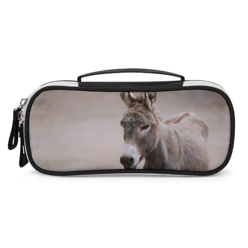 JiuPopular Tragbare Kosmetiktasche/Stifttasche, Esel-Schreibwaren-Tasche als Federmäppchen für Büro und Schule, Geschäftsreise oder kleine Werkzeugbox, Make-up-Tasche für Mädchen von JiuPopular