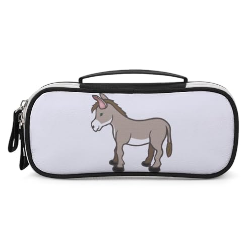 JiuPopular Tragbare Kosmetiktasche/Stifttasche, Esel-Schreibwaren-Tasche als Federmäppchen für Büro und Schule, Geschäftsreise oder kleine Werkzeugbox, Make-up-Tasche für Mädchen von JiuPopular
