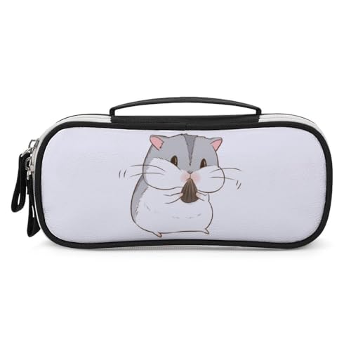 JiuPopular Tragbare Kosmetiktasche/Stifttasche, HamsterSchreibwaren-Tasche als Federmäppchen für Büro und Schule, Geschäftsreise oder kleine Werkzeugbox, Make-up-Tasche für Mädchen von JiuPopular