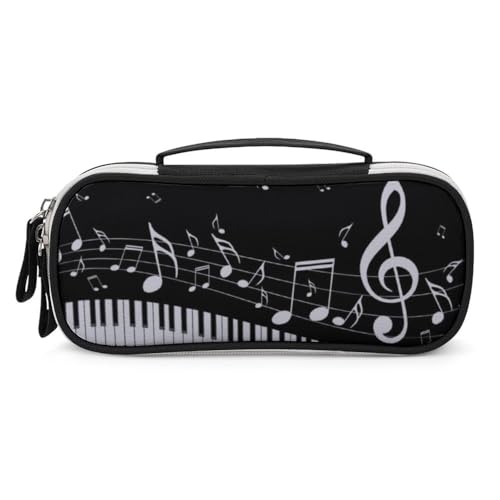 JiuPopular Tragbare Kosmetiktasche/Stifttasche, Klaviertasten, Schreibwaren-Tasche als Federmäppchen für Büro und Schule, Geschäftsreise oder kleine Werkzeugbox, Make-up-Tasche für Mädchen von JiuPopular