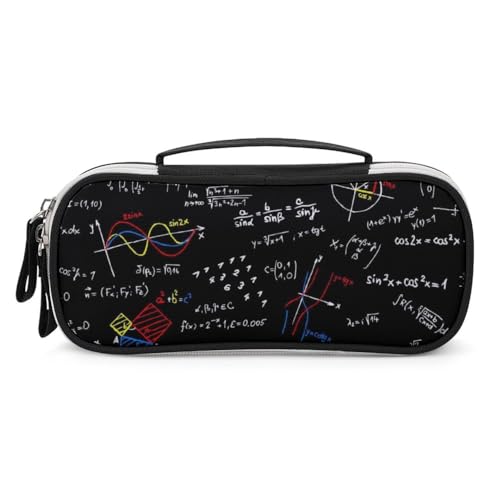 JiuPopular Tragbare Kosmetiktasche/Stifttasche, Mathematik, Bildung, Schreibwaren-Tasche als Federmäppchen für Büro und Schule, Geschäftsreise oder kleine Werkzeugbox, Make-up-Tasche für Mädchen von JiuPopular