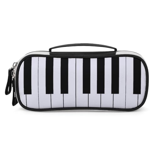 JiuPopular Tragbare Kosmetiktasche/Stifttasche, Musik-Klaviertasten, Schreibwaren-Tasche als Federmäppchen für Büro und Schule, Geschäftsreise oder kleine Werkzeugbox, Make-up-Tasche für Mädchen von JiuPopular