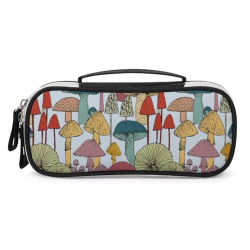 JiuPopular Tragbare Kosmetiktasche/Stifttasche, Pilztasche, Schreibwaren-Tasche als Federmäppchen für Büro und Schule, Geschäftsreise oder kleine Werkzeugbox, Make-up-Tasche für Mädchen von JiuPopular