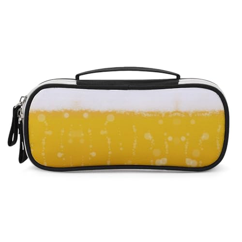 JiuPopular Tragbare Kosmetiktasche/Stifttasche, Seifenblasen und Bier, Schreibwaren-Tasche als Federmäppchen für Büro und Schule, Geschäftsreise oder kleine Werkzeugbox, Make-up-Tasche für Mädchen von JiuPopular