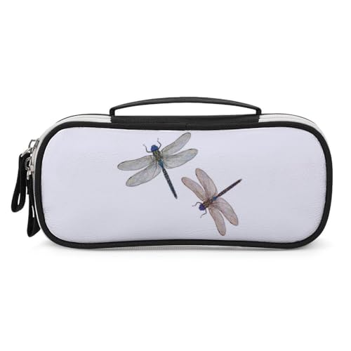 JiuPopular Tragbare Kosmetiktasche/Stifttasche, bunte Libelle, Schreibwaren-Tasche als Federmäppchen für Büro und Schule, Geschäftsreise oder kleine Werkzeugbox, Make-up-Tasche für Mädchen von JiuPopular