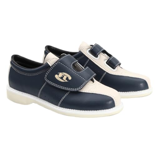 JiuQing Bowlingschuhe Für Herren Damen Slip-On-Walking-Schuhe Für Den Innenbereich Wildleder-Gleitsohle Für Bowling-Training Für Anfänger,Blau,43 EU von JiuQing