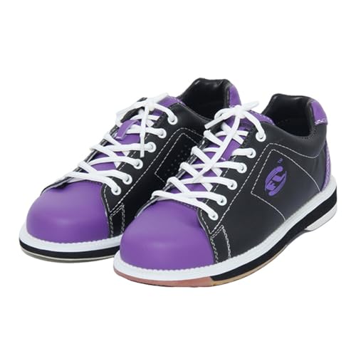 JiuQing Damen Bowlingschuhe Leder Schnürschuhe Anfänger Bowling Trainingsschuhe Gleitsohle Für Herren,Lila,40 EU JiuQing Damen Bowlingschuhe Leder Schnürschuhe Anfänger Bowling Trainingsschuhe Gleitsohle Für Herren,Lila,40 EU von JiuQing