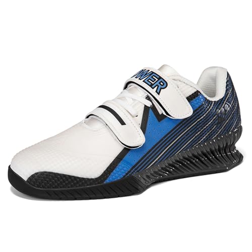 JiuQing Herren Kniebeugenschuhe Fitness Kreuzheben Gewichtheben Schuhe Flache Weiche Cross-Trainingsschuhe,Blau,45 EU JiuQing Herren Kniebeugenschuhe Fitness Kreuzheben Gewichtheben Schuhe Flache Weiche Cross-Trainingsschuhe,Blau,45 EU von JiuQing